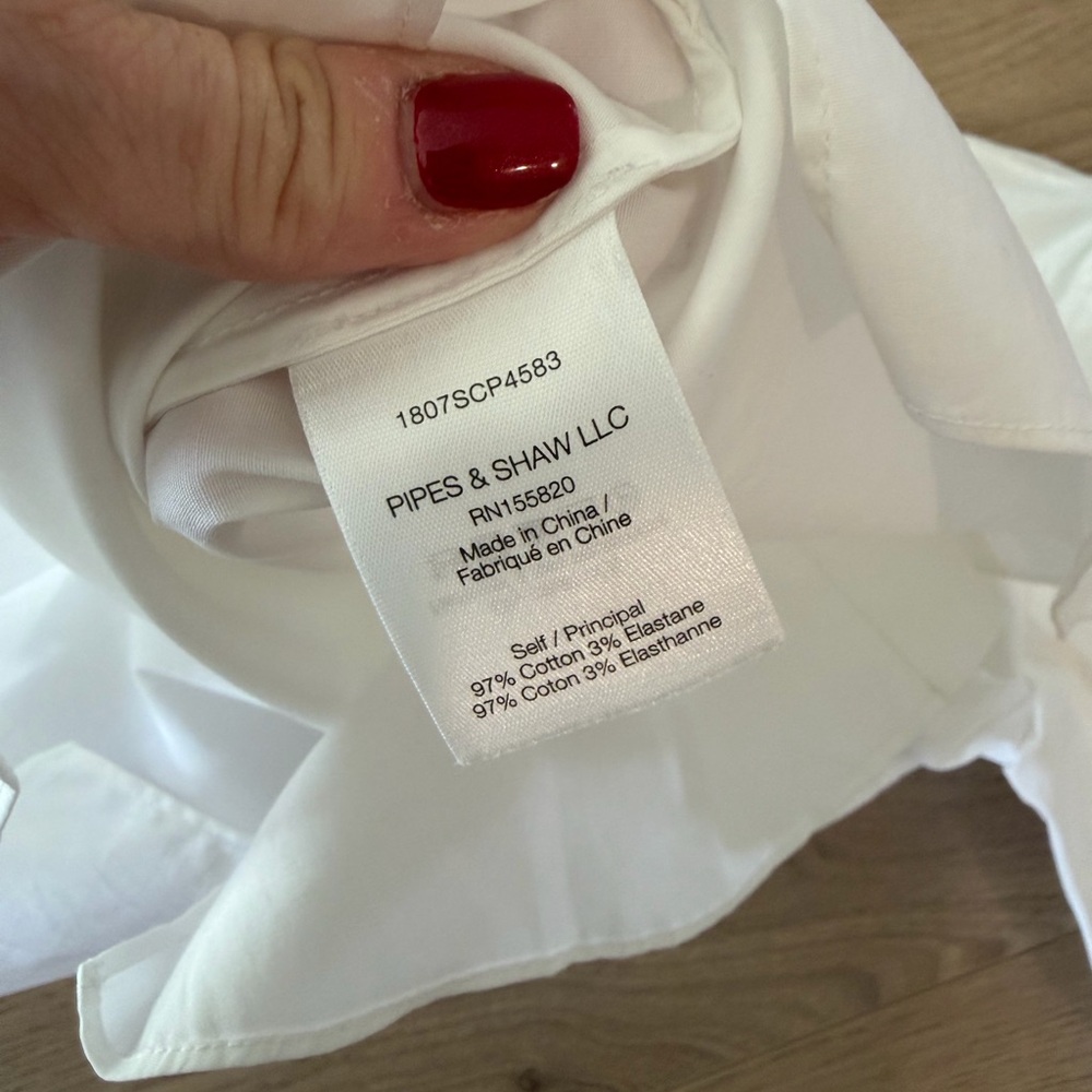 VERONICA BEARD Clarke White Button-Back Women's Top Size 6 $295 - Picture 10 of 10